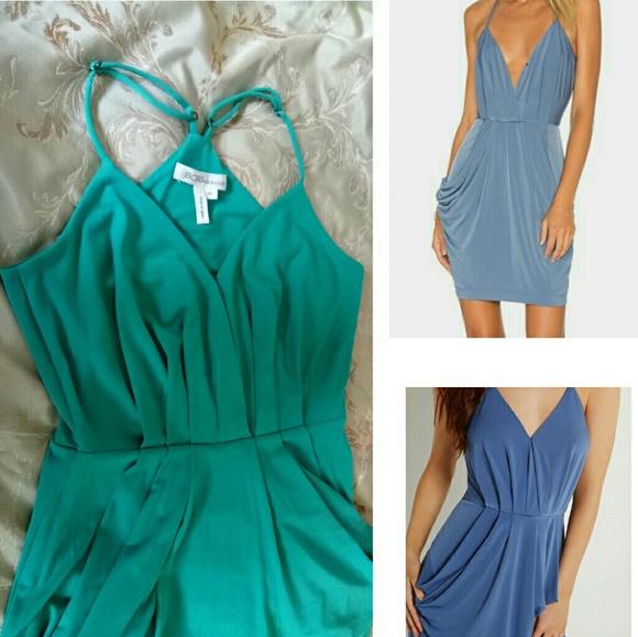 BCBGeneration Dresses & Skirts - NWOT BCBGen sleeveless faux-wrap green mini dress